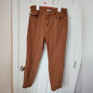 Judy Blue Camel Brown Ankle Jeans 11/30 Waist Stretchy Worn Once